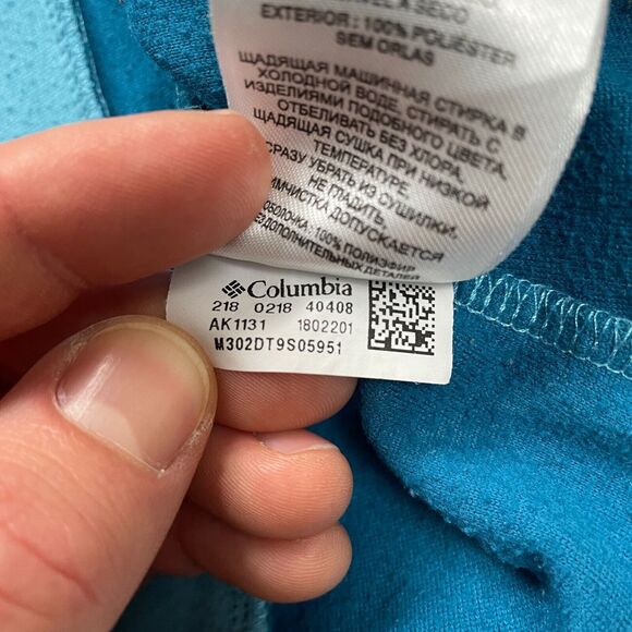 Columbia Jacket Womens Small Blue 1/4 Zip High Neck Fleece Pullover Outdoor - Picture 4 of 12